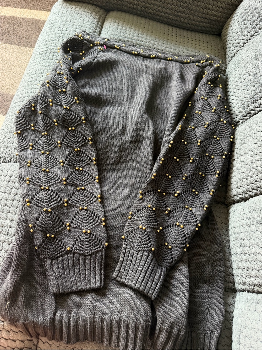 Beaded Knit vintage sweater